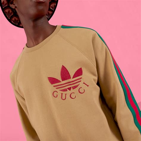 Gucci x adidas Felpa in jersey di cotone 